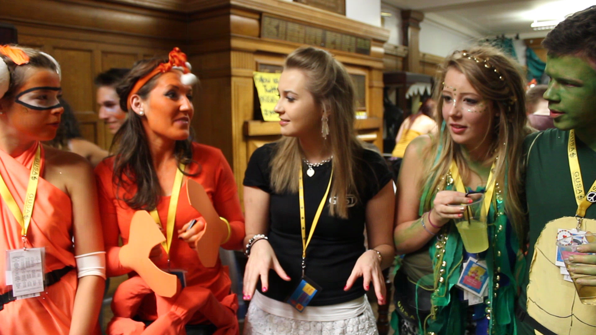 Students in Fancy Dress at Student Union Freshers Fair