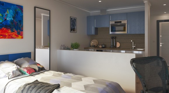 Private bathroom, closet, kitchen and toilet! Room size is 23.2m2