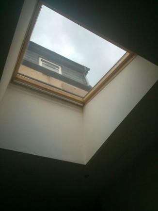 Window in the roof of the lounge