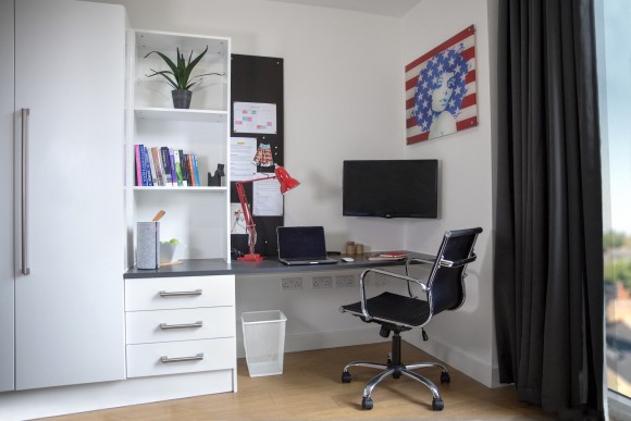 Desk and storage