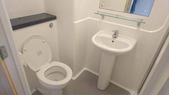 En suite toilet and sink