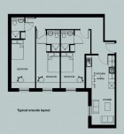 Floor Plan 3 Bed Ensuite Cluster Flat