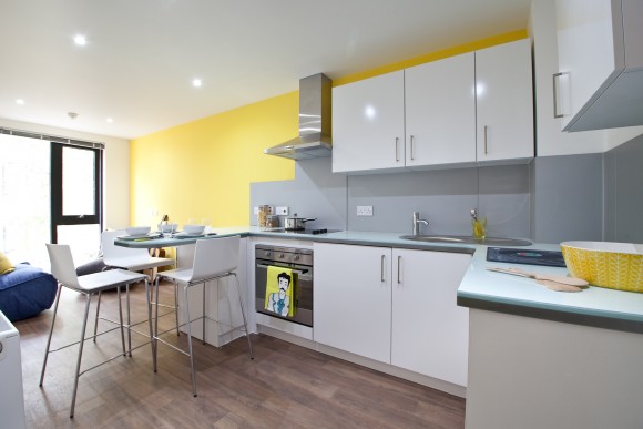 Large shared kitchens in apartments