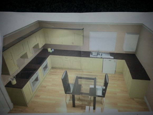 Artist photo of new kitchen