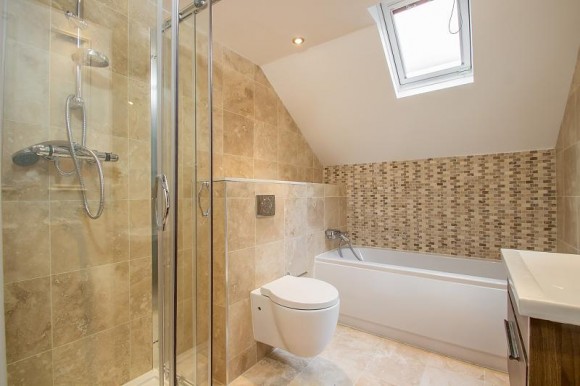 bathroom and shower