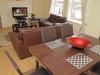 modern open plan lounge dining area with telephone/broadband/tv points provided