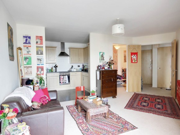 Living room facing kitchen 