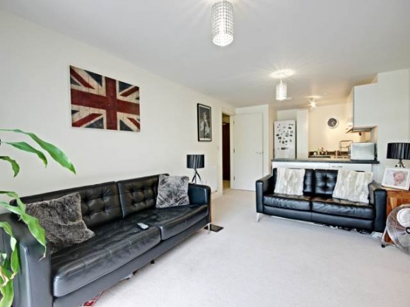 Open plan lounge and kitchen