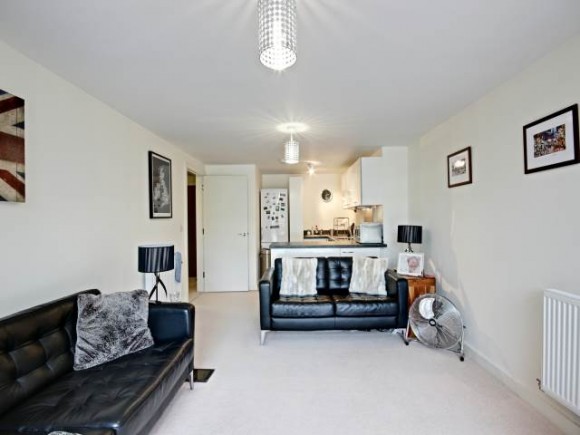 Open plan lounge and kitchen